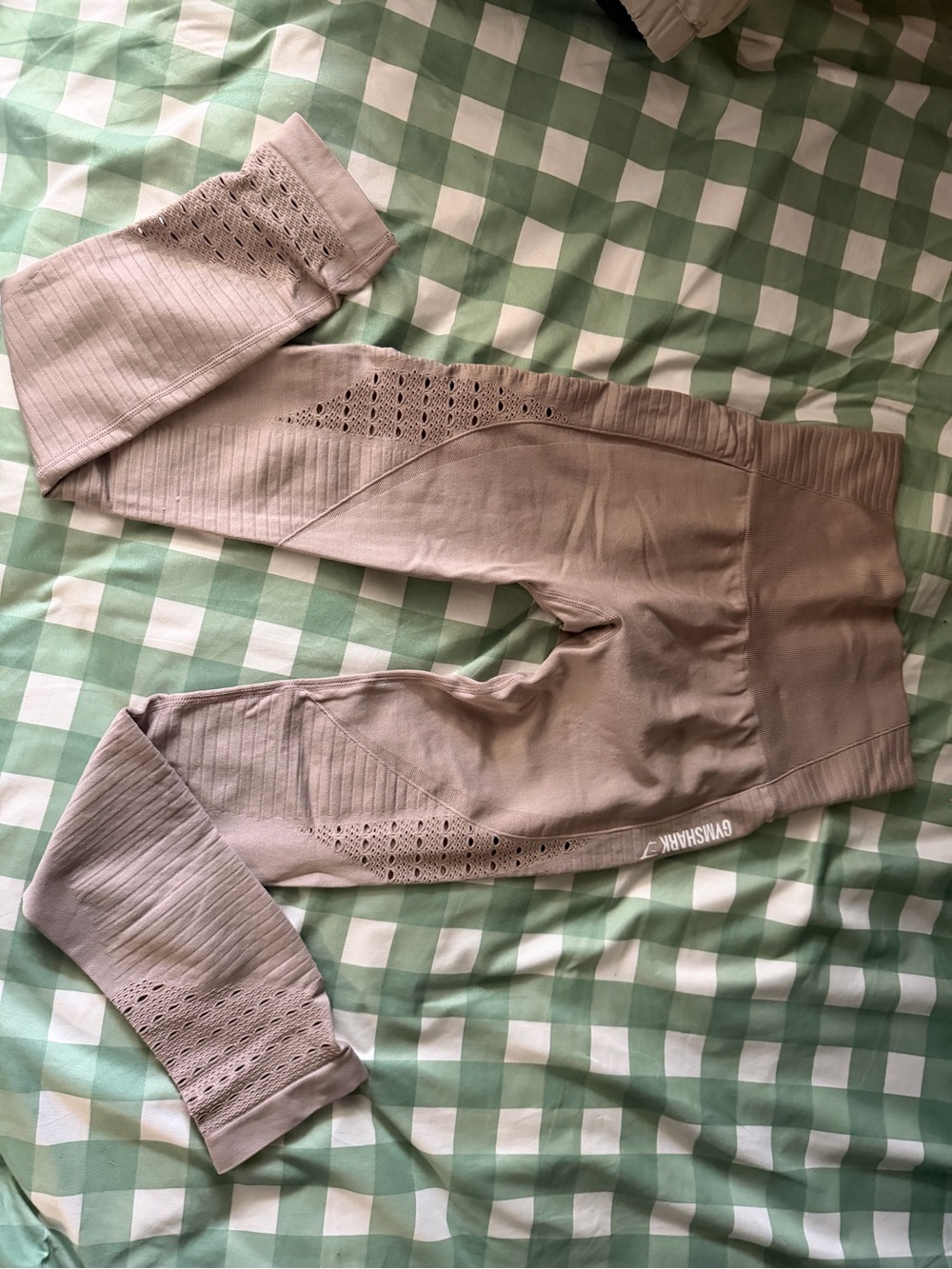 Gymshark Mauve Seamless Leggings with Perforated Panels